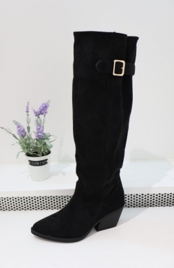 Kozaki damskie na obcasie (36-41) CLS628 BLACK