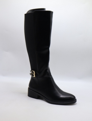 Kozaki damskie na płaskim (36-41) 68322 BLACK