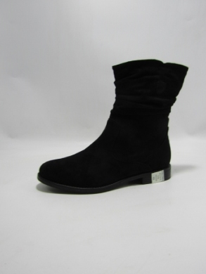 Botki damskie ocieplane na płaskim (36-41) H2118A BLACK