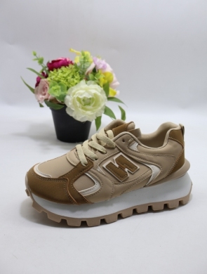 Buty sportowe damskie na płaskim (36-41) HZ405 KHAKI