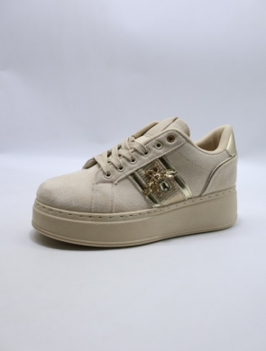Buty sportowe damskie na płaskim (36-41) C3913 BEIGE