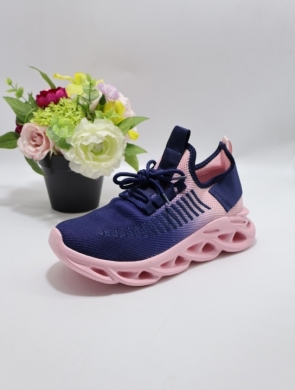Buty sportowe damskie na płaskim (36-41) D0571 NAVY/PINK