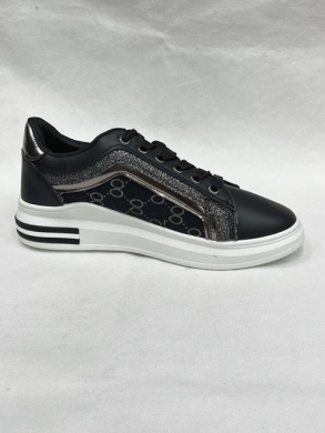 Buty sportowe damskie na płaskim (36-41) 0032-1 BLACK