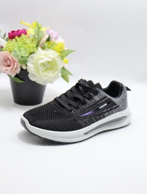 Buty sportowe damskie na płaskim (37-41) 2865 BLACK