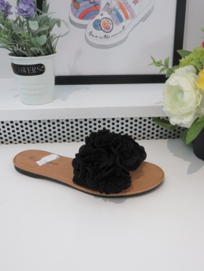 Klapki damskie na płaskim (36-41) MS9058 BLACK