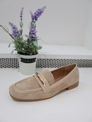 Mokasyny damskie na płaskim (36-41) 9735 BEIGE