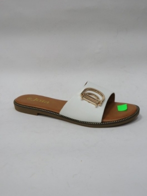 Klapki damskie na płaskim (36-41) W-98 WHITE