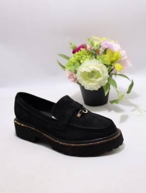 Mokasyny damskie na płaskim (36-41) H2311-1 BLACK