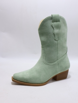 Botki damskie na obcasie (36-41) SU732 LGREEN