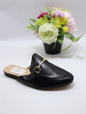 Klapki damskie na płaskim (36-41) 1844 BLACK