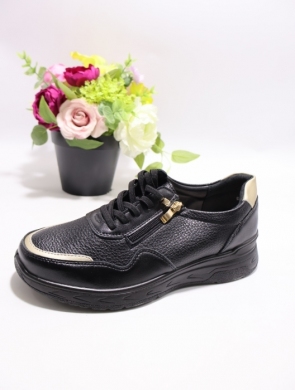 Buty sportowe damskie na płaskim (36-41) BK616 BLACK