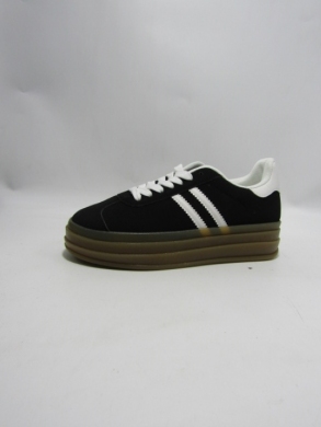 Buty sportowe damskie na płaskim (36-41) K25-16 BLACK