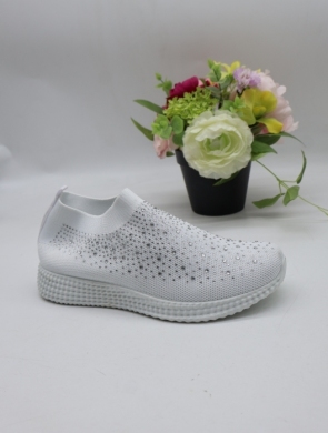 Buty sportowe damskie na płaskim (36-41) W031 WHITE