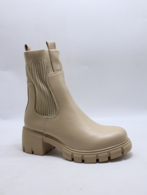 Botki damskie na obcasie (36-41) 888-67 BEIGE