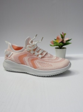 Buty sportowe damskie na płaskim (36-41) HMD61-2 WHITE/ORANGE