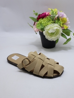 Klapki damskie na płaskim (36-41) DM508 BEIGE