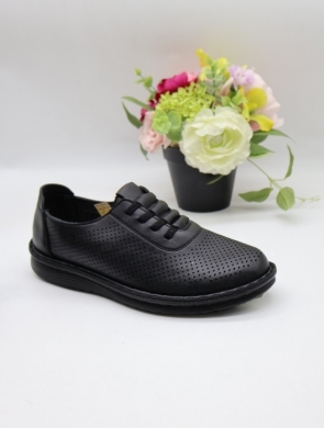 Półbuty damskie na płaskim (36-41) 60776-1 BLACK