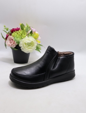 Botki damskie ocieplane na płaskim (37-42) M8811 BLACK
