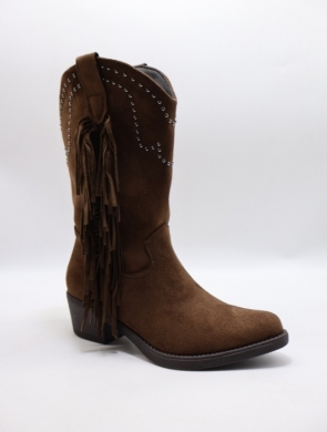 Kozaki damskie na obcasie (36-41) LQ158 BROWN