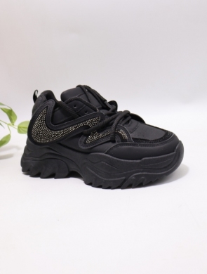 Buty sportowe damskie na płaskim (36-41) 6022 BLACK