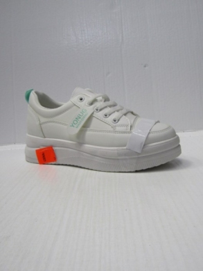 Buty sportowe damskie na płaskim (36-41) 36800-11 WHITE/GREEN