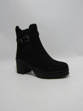 Botki damskie ocieplane na obcasie (36-41) X2313 BLK