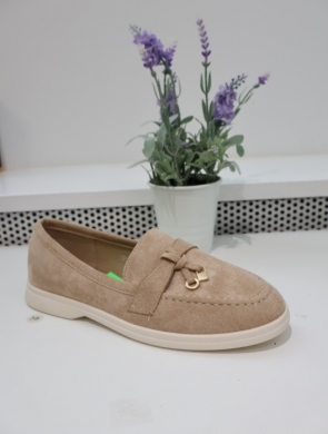 Mokasyny damskie na płaskim (36-41) H8-585 KHAKI