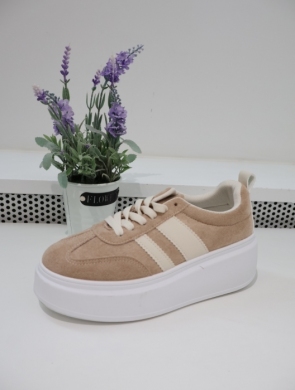 Buty sportowe damskie na płaskim (36-41) 9156 KHAKI