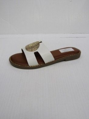 Klapki damskie na płaskim (36-41) HXD-26 WHITE