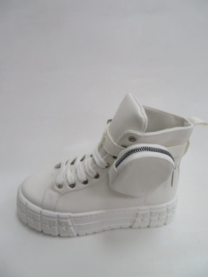 Sneakersy damskie wysokie (36-41) BO-102 WHITE