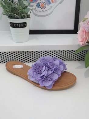 Klapki damskie na płaskim (36-41) MS9058 PURPLE
