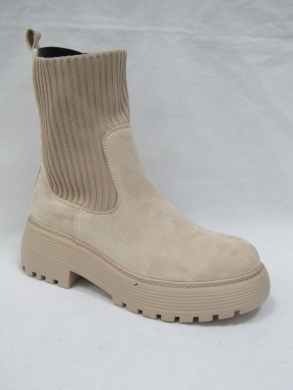 Kozaki damskie na płaskim (36-41) JJ27 BEIGE