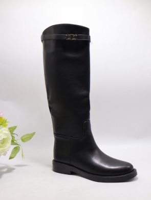 Kozaki damskie na płaskim (36-41) C-362 BLACK