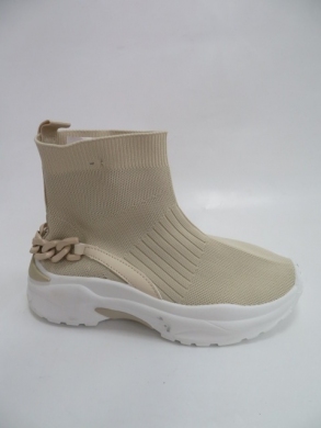 Sneakersy damskie wysokie (36-41) F071 BEIGE