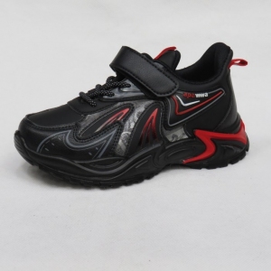 Buty sportowe chłopięce (32-37) ZC227 BLACK/RED
