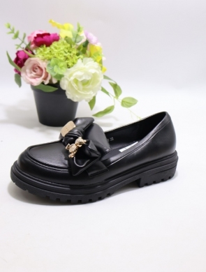 Mokasyny damskie na płaskim (37-41) N24-019 BLACK