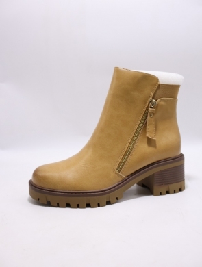 Botki damskie ocieplane na obcasie (36-41) H2262-2 CAMEL