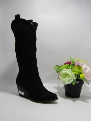 Kozaki damskie na obcasie (36-41) N22-1 NERO