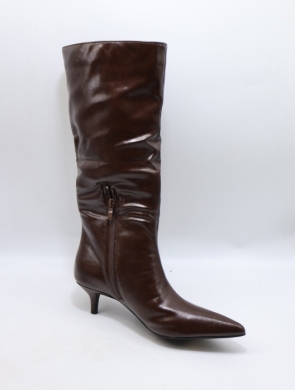 Kozaki damskie na szpilce (36-41) BE-685 BROWN