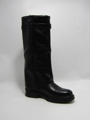 Kozaki damskie ocieplane na płaskim (36-41) 9223 BLACK