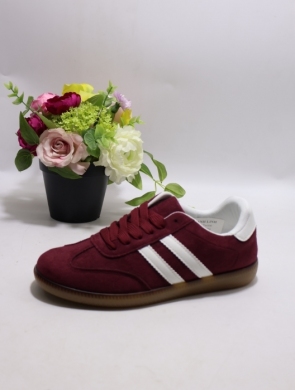 Buty sportowe damskie na płaskim (36-41) GB-717 WINE