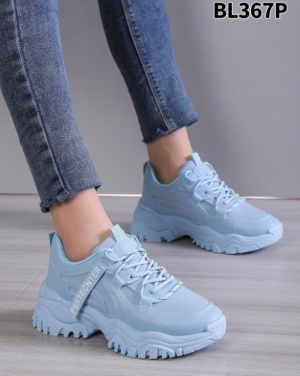Buty sportowe damskie na płaskim (36-41) BL367 BLUE