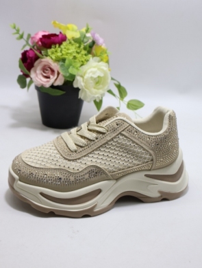 Buty sportowe damskie na płaskim (36-41) 88-116 BEIGE