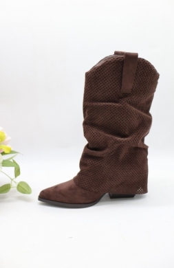 Kozaki damskie na obcasie (36-41) YY-95 BROWN