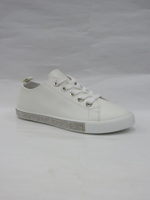 Buty sportowe damskie na płaskim (36-41) 6425 WHITE