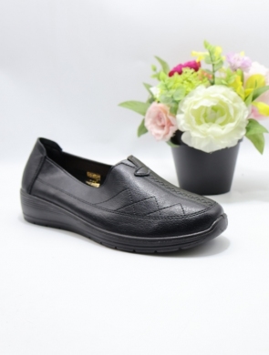 Półbuty damskie na płaskim (39-43) DTA1-2 BLACK