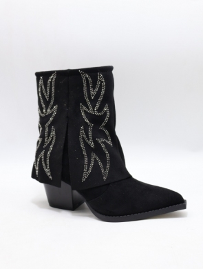 Botki damskie na obcasie (36-41) 89-2 BLACK