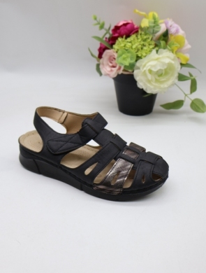 Sandały damskie na płaskim (36-42) 21309-1 BLACK