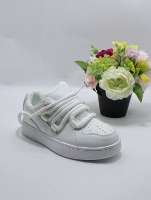 Buty sportowe damskie na płaskim (36-41) L8823 WHITE