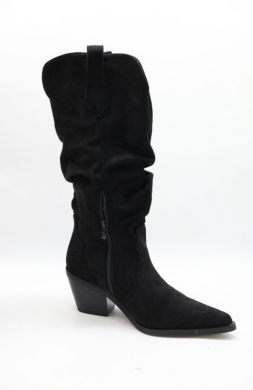 Kozaki damskie na obcasie (36-41) 8558 BLACK